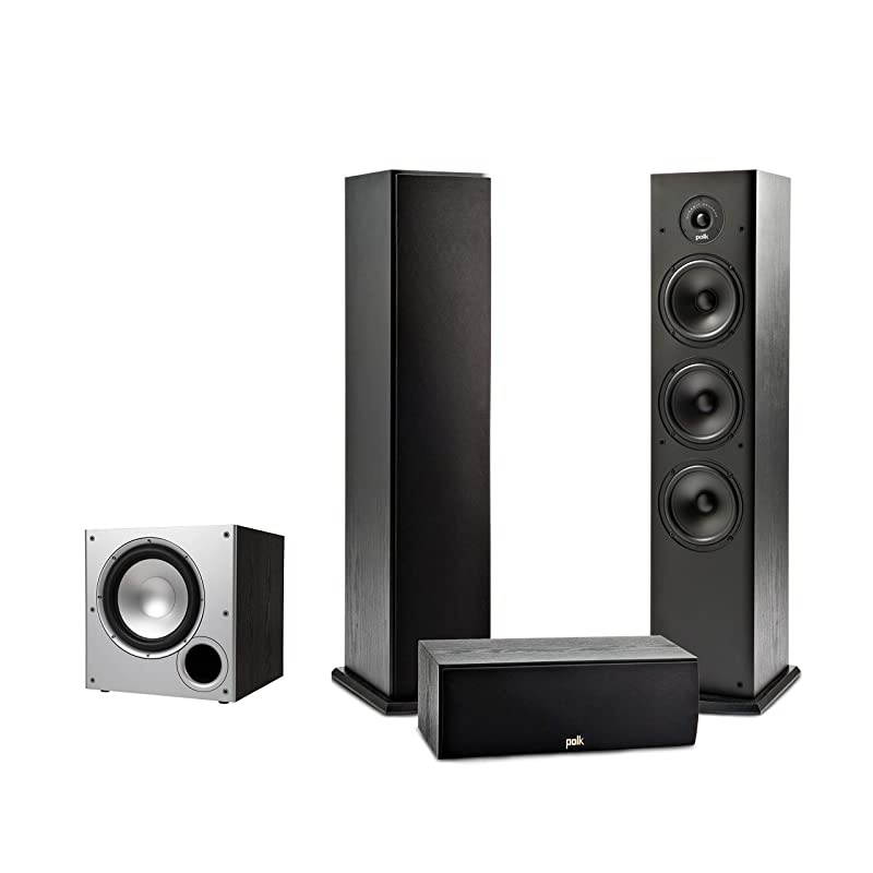 T Series 3.1 Channel Complete Home Theater System with Powered Subwoofer | One (1) T30 Center Channel, Two (2) T50 Tower Speakers | Wi-Fi, Alexa, HEOS Built-in