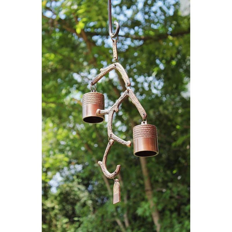 17" Brass Hanging Zen Garden Bells Antique - ACHLA Designs