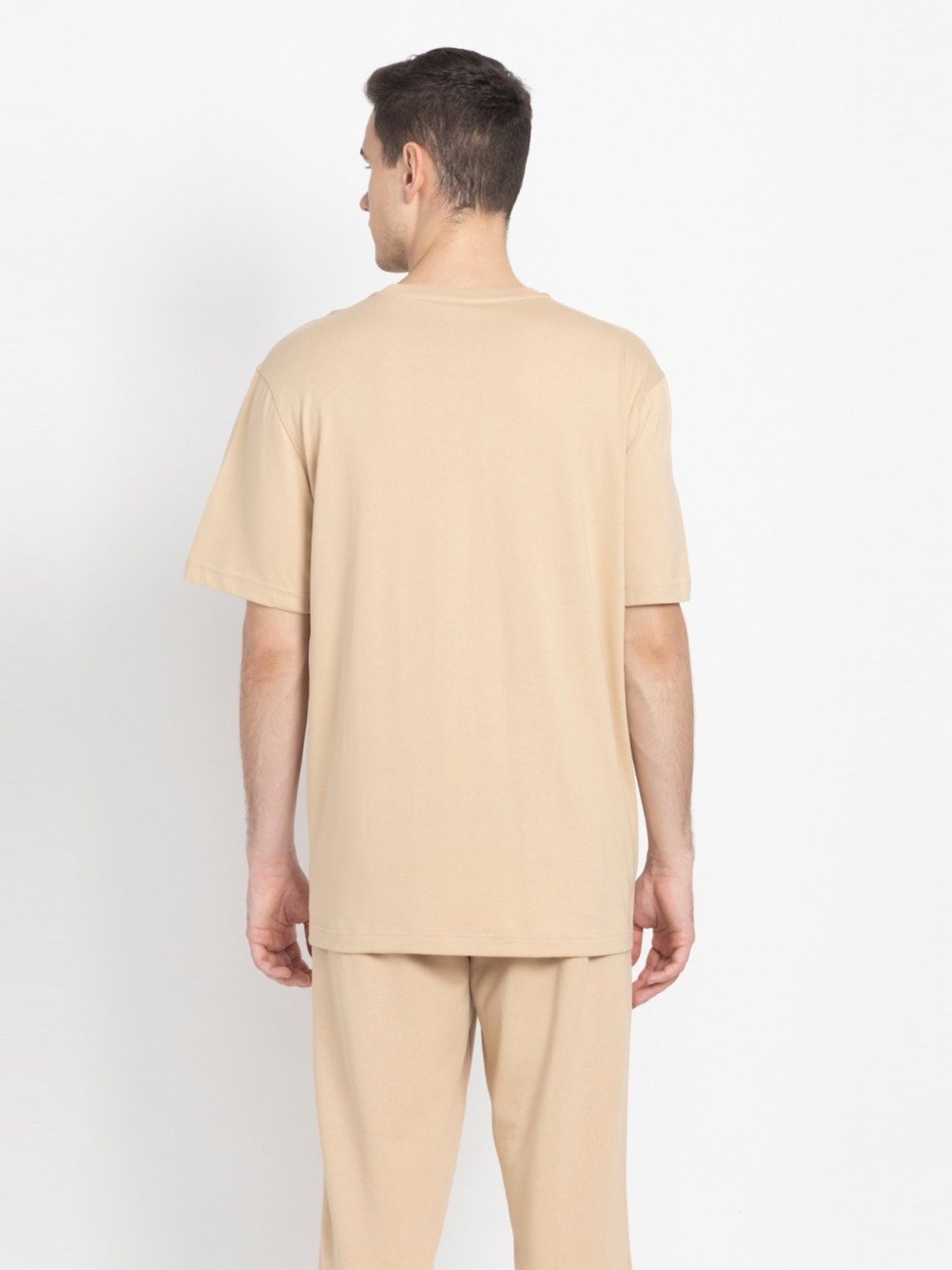 Adidas Originals Beige Regular Fit Printed T-Shirt