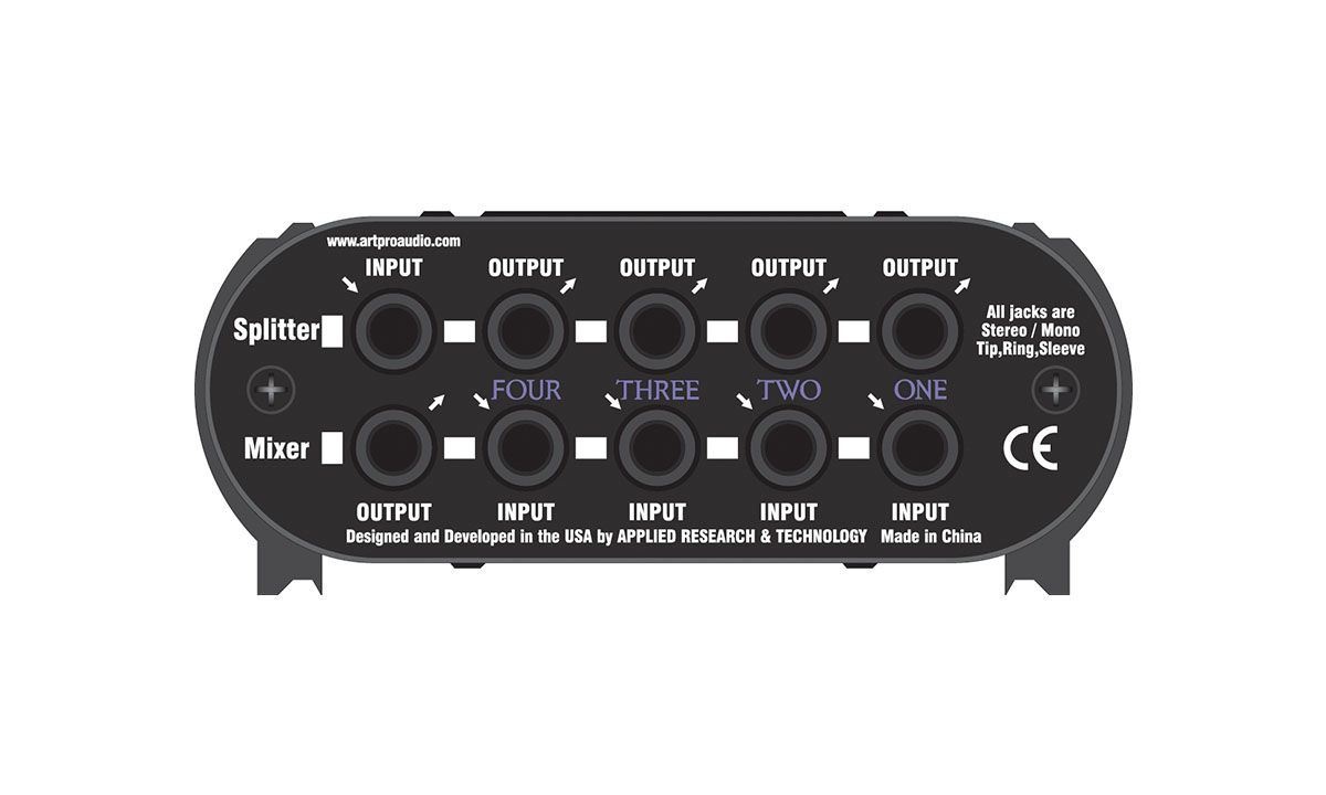 ART SPLITMix4 - 4-Channel 1/4" Stereo Input Passive Splitter / Mixer