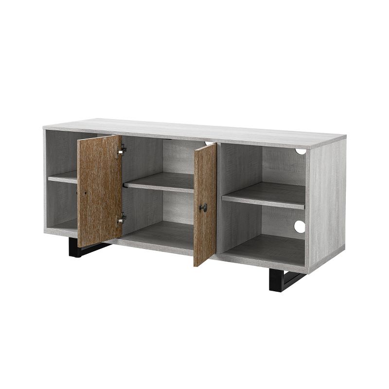 47.6" TV Stand For TVs up to 53" Saw Cut Off White - Home Essentials