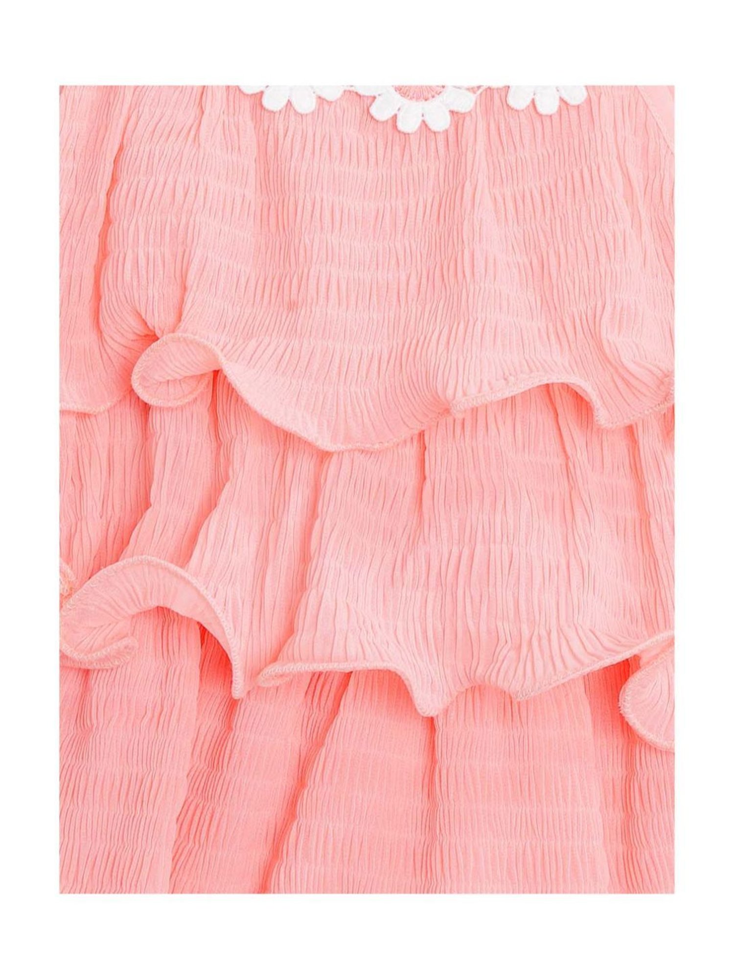 Nauti Nati Kids Peach & White Applique Top with Shorts