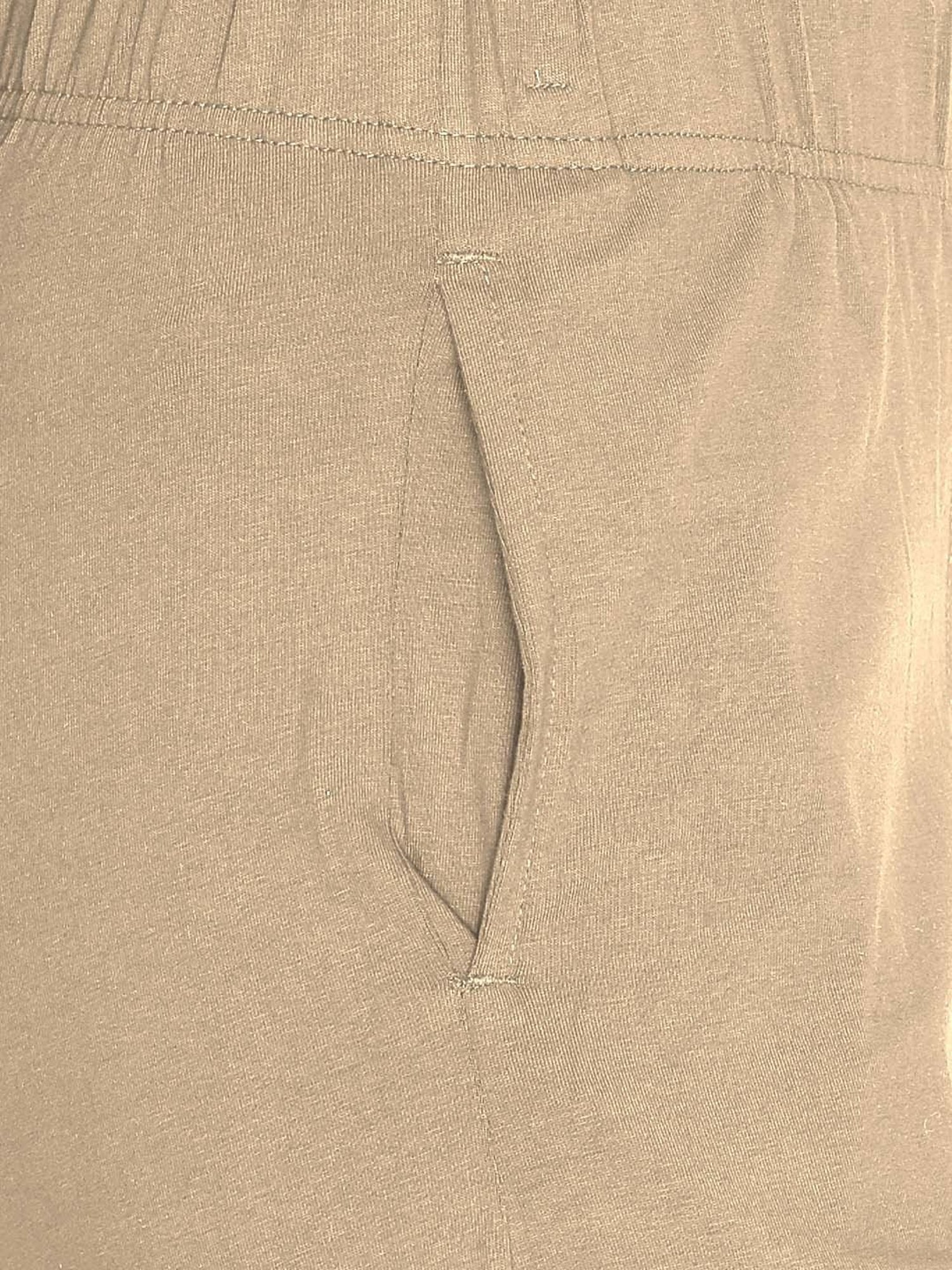 Lyra Beige Cotton Ankle Length Leggings