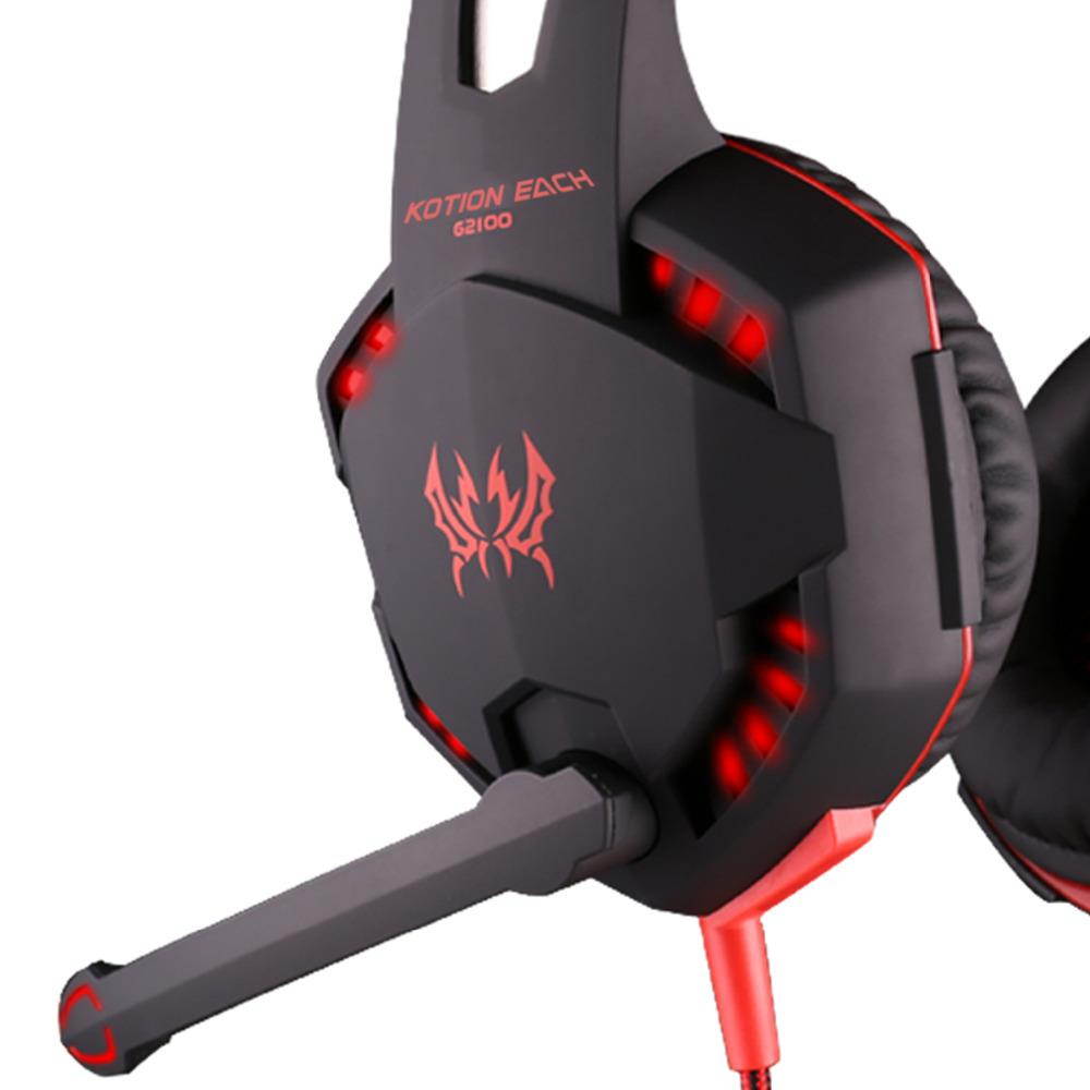 G2100 Vibration Function Professional Gaming Headphone Games Headset with Mic Microphone Stereo Bass LED Light for PC Gamer