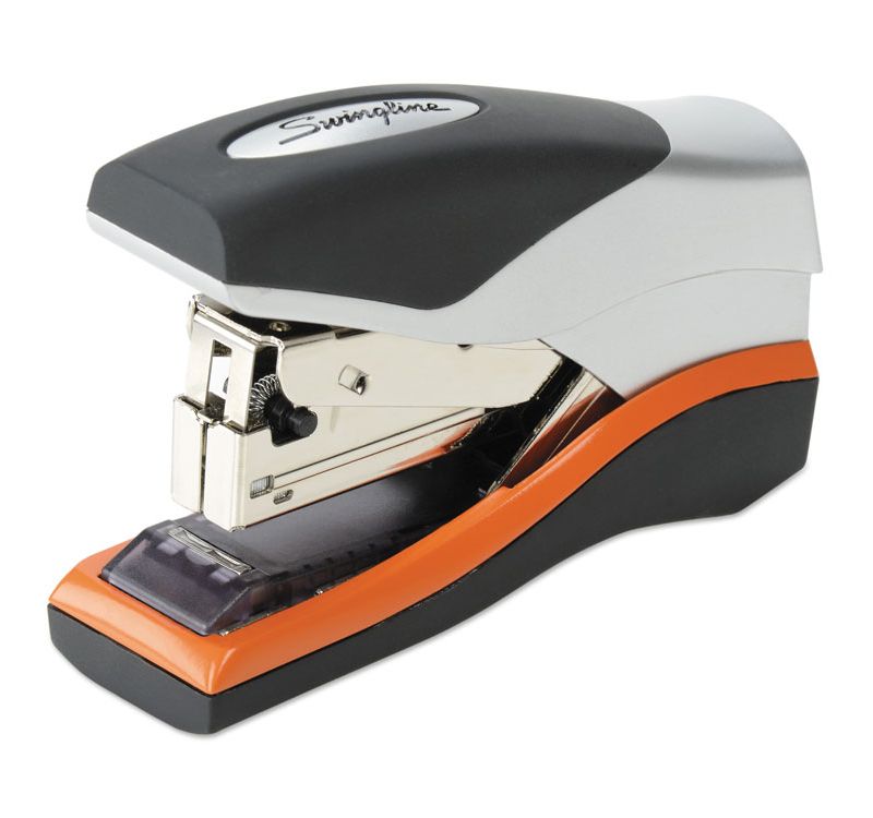 Swingline Optima 40 Compact Stapler Half Strip 40-Sheet Capacity Black/Silver/Orange 87842