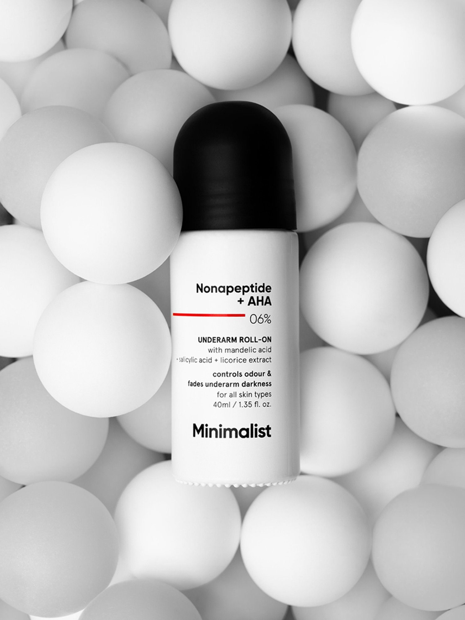 Minimalist Nonapeptide + AHA 06% Underarm Roll-On - 40 ml