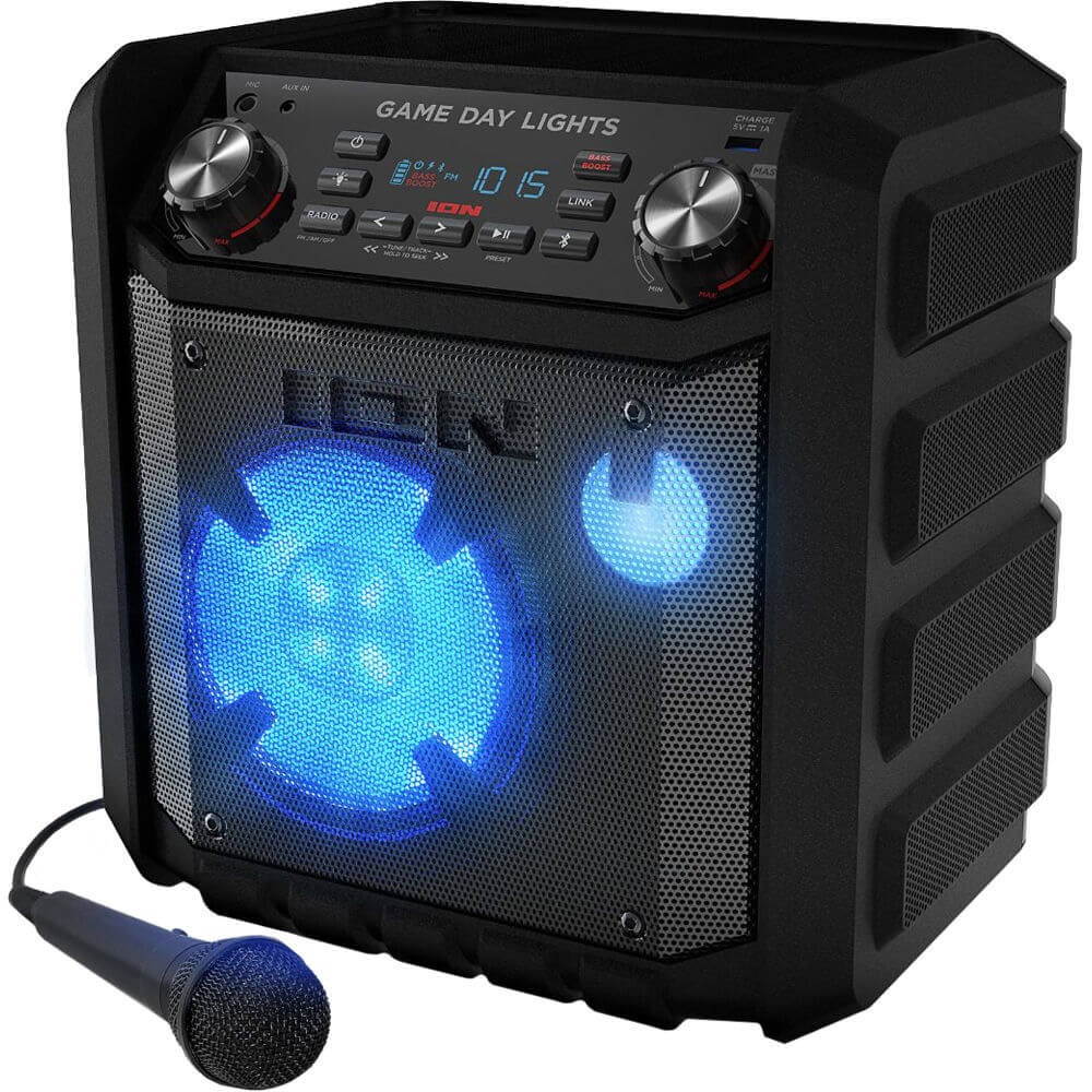 Ion Game Day Lights Wireless Rechargeable Speaker System with Lights