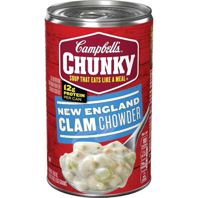 Campbell's Chunky New England Clam Chowder Soup 18.8oz