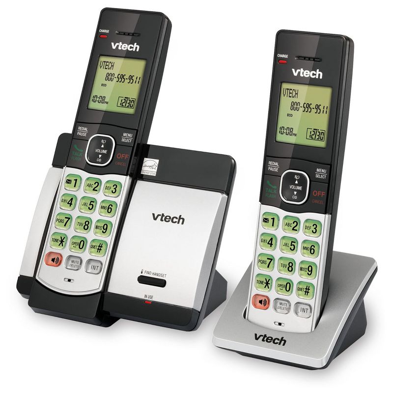 VTech DECT 6.0 Expandable Cordless Phone w/ 2 Handsets - Silver CS5119-2