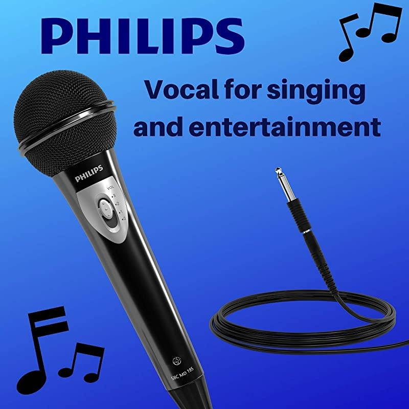 Vocal Dynamic Microphone, Wired Mic Audio Technica Microphone Professional, for Vocal and Singing with Volume Control with 16 Feet XLR Audio Cord