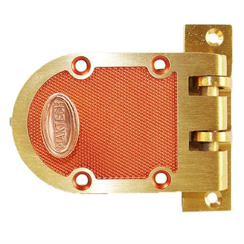 Maxtech (Like Segal, Wilson 6180) Jimmy Proof Deadlock Deadbolt Single Cylinder with 18 pins Rim 1-1/8" Brass Solid Cylinder, Bronze US10 Body HIGH SECURITY 3 dimensional cross section key