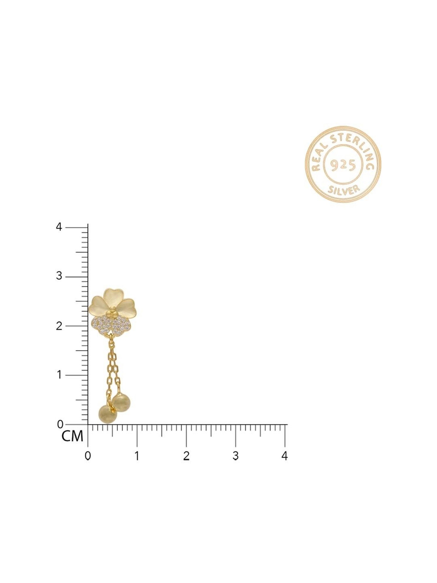 GIVA 92.5 Sterling Silver Clover Earrings for Women