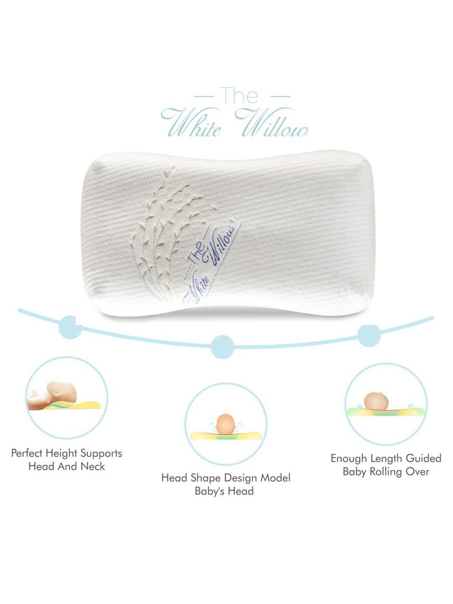 The White Willow White Kids Pillow - Set of 1