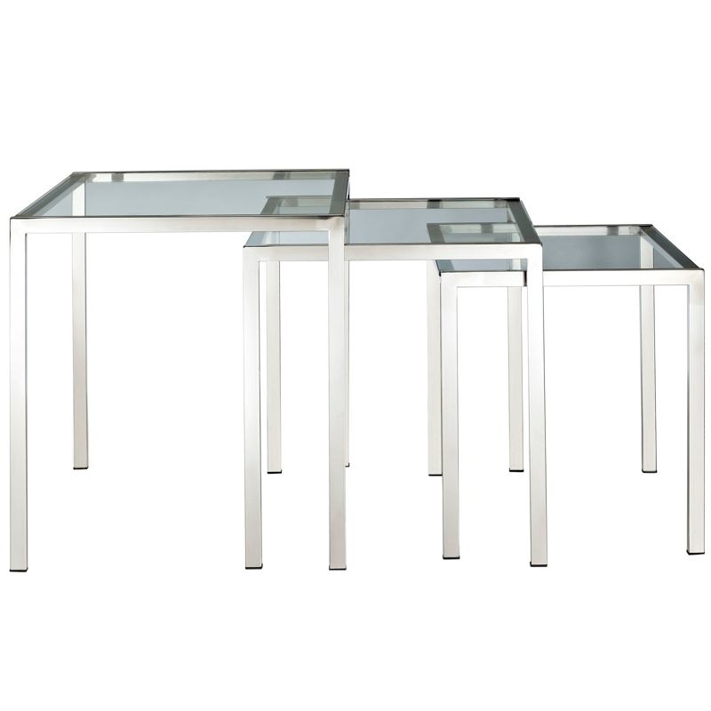 Nimble Nesting Table Silver - Modway