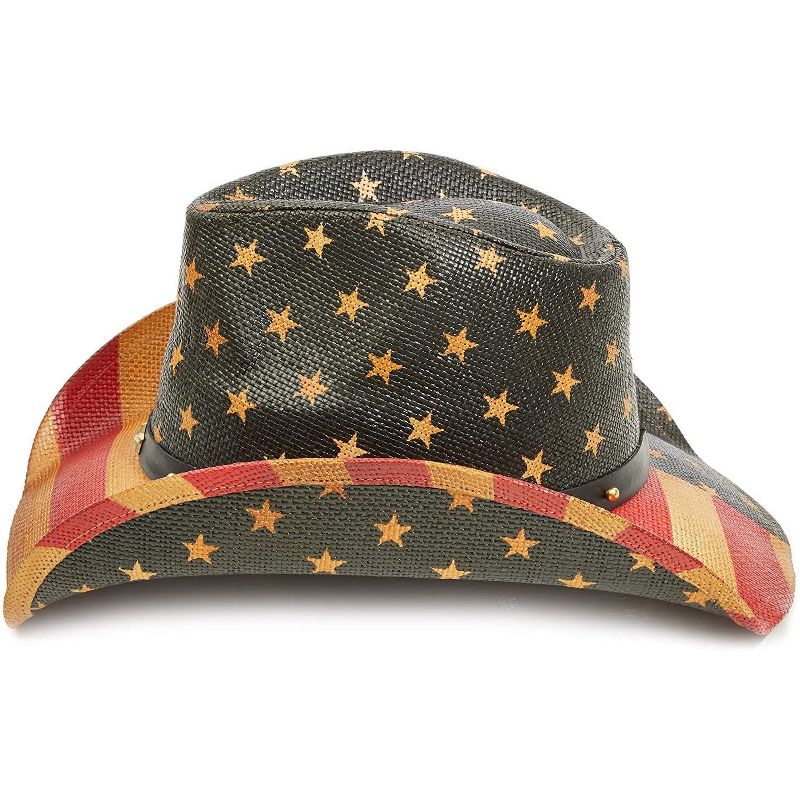 Blue Panda Set of 2 Cowboy Brown Hat & Blue Bandana for Kids Western Themed Birthday Party Halloween Costume