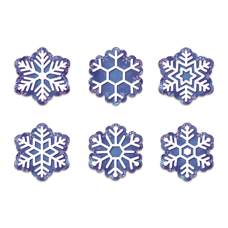 Snowflakes 6In Designer Cut Outs