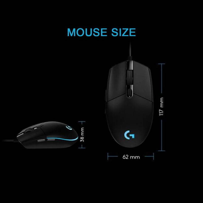 Logitech G102 Light Sync Gaming Mouse with Customizable RGB Lighting, 6 Programmable Buttons, Gaming Grade Sensor, 8 k dpi Tracking,16.8mn Color, Light Weight