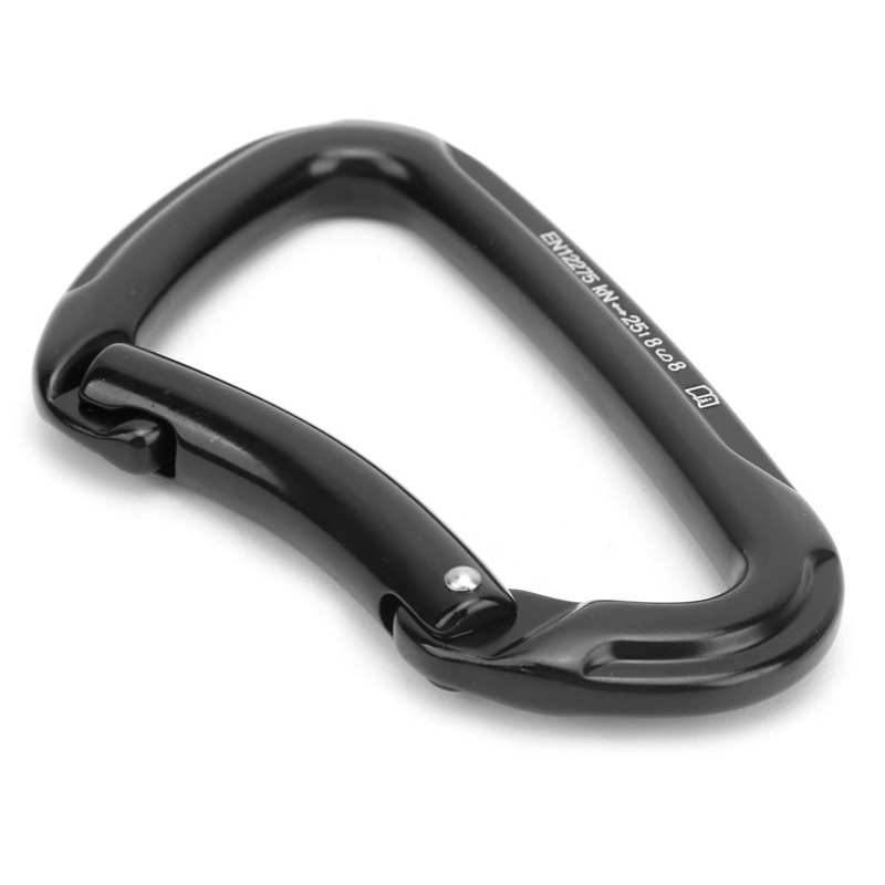 Climbing Lock Hook Elastic Buckle Design D-Shape Carabiner Oxidation Resistant 2500kg Load Bearing for Rock Climbing