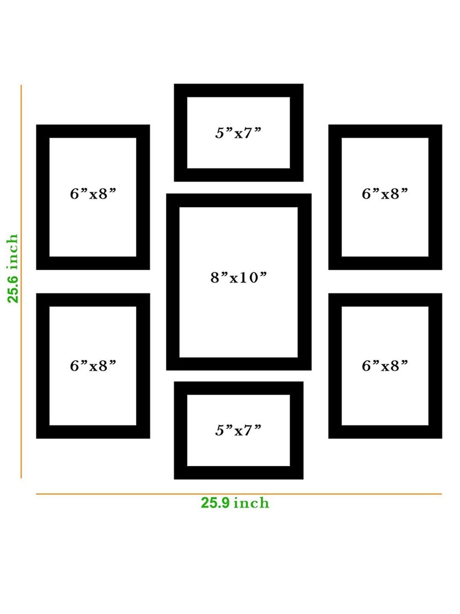 Art Street Black Engineered Wood Motivational Theme Framed Wall Quotes - Set of 7