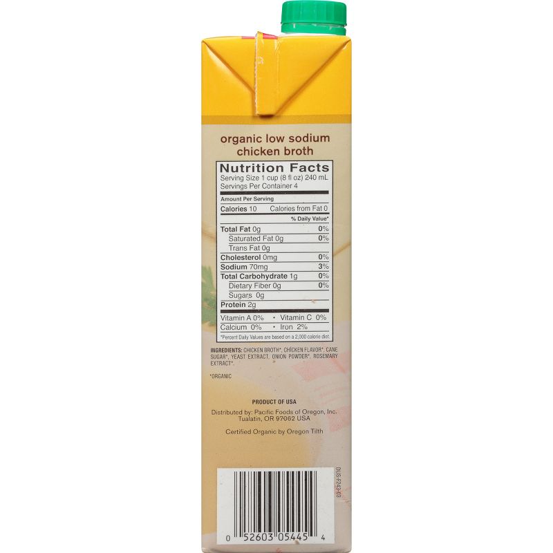 Pacific Foods Organic Low Sodium Chicken Broth - 32oz