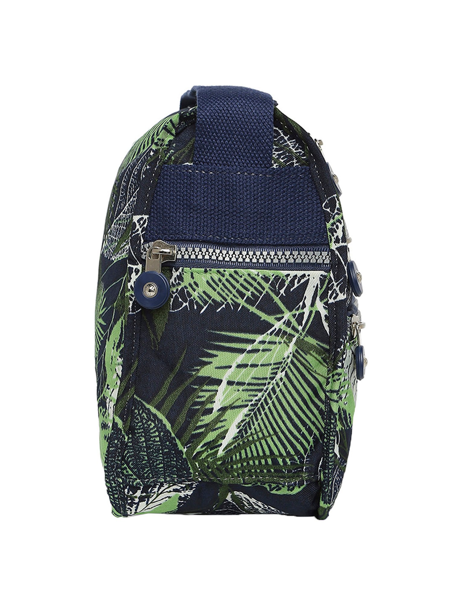 Baomi Blue & Green Printed Medium Sling Handbag