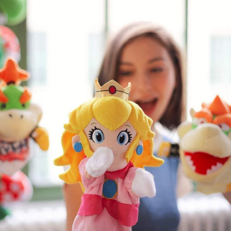 UCC Distributing Super Mario 9 Inch Plush Hand Puppet | Princess Peach
