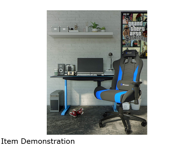 Arozzi Inizio Gaming Chair (Blue) - Ergonomic, Metal Frame, Adjustable Pillows, INIZIO-FB-BLUE