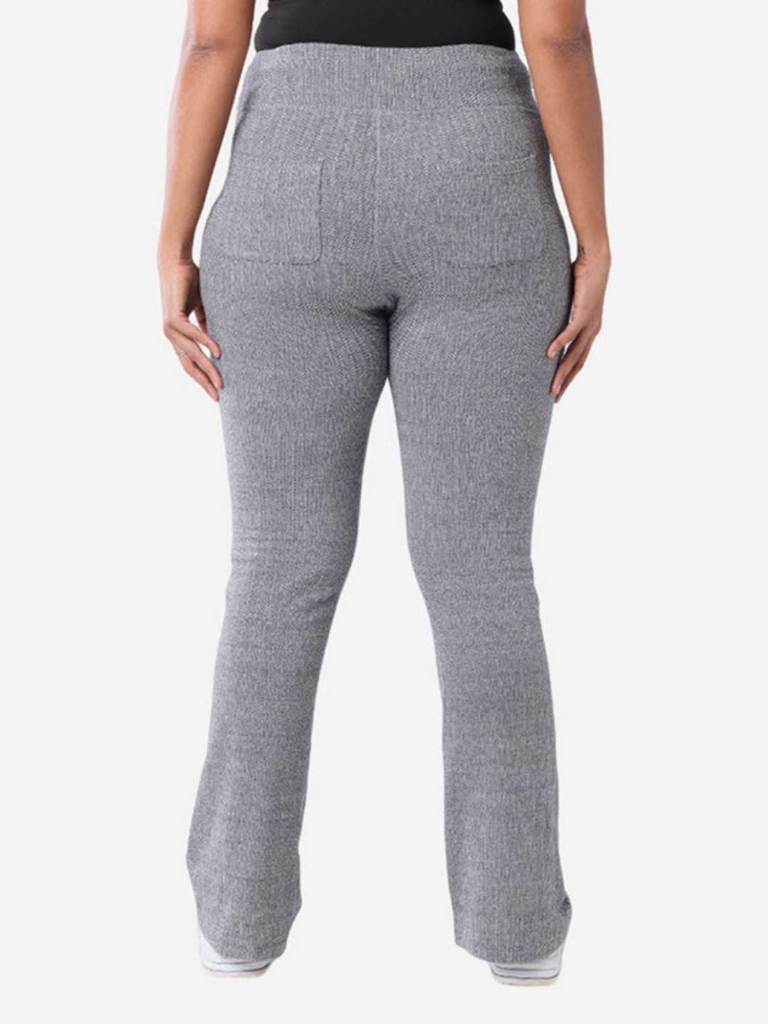 BlissClub Grey Werk-It Flare Pants - Regular