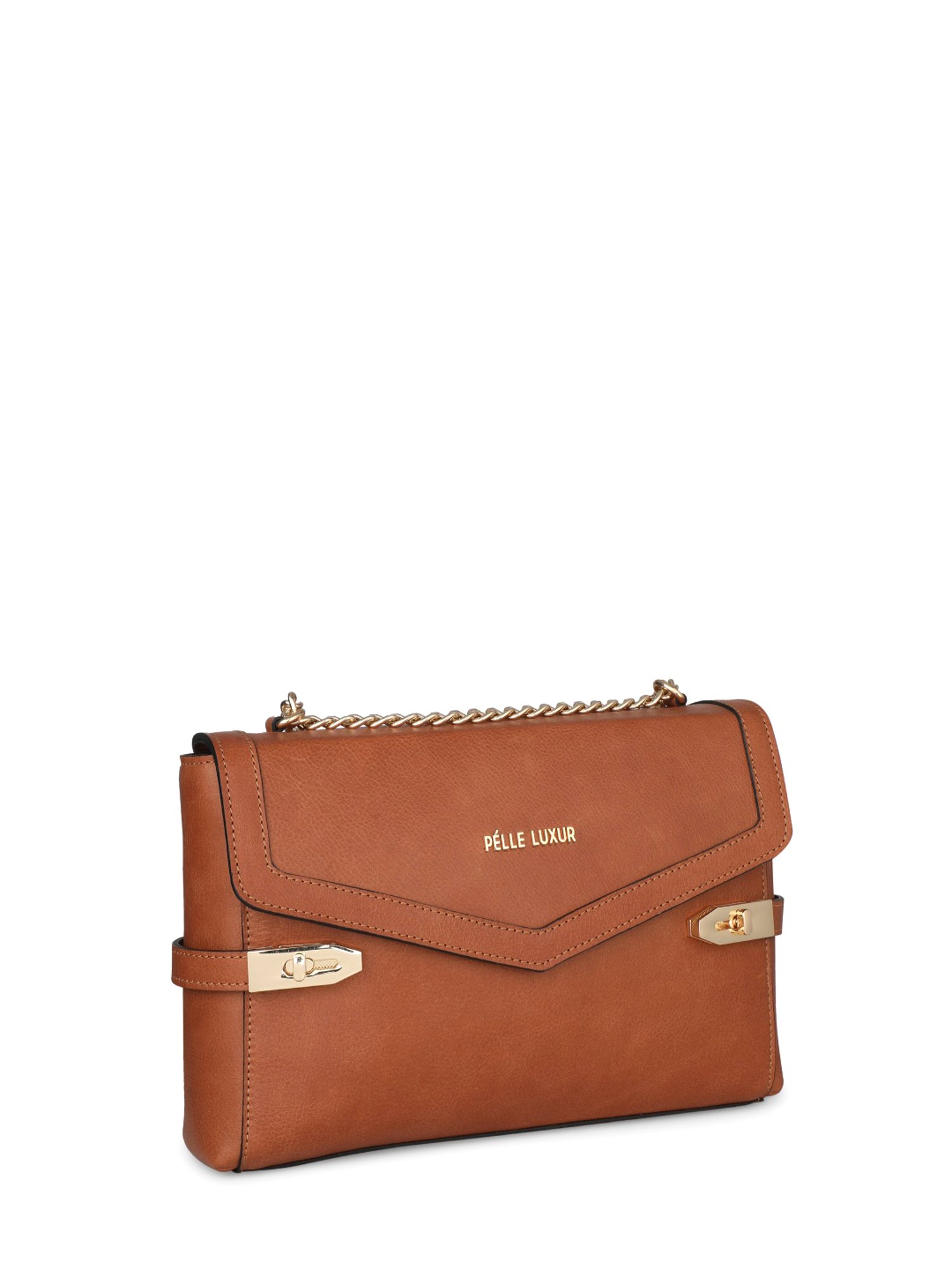 PELLE LUXUR Brown Medium Shoulder Bag