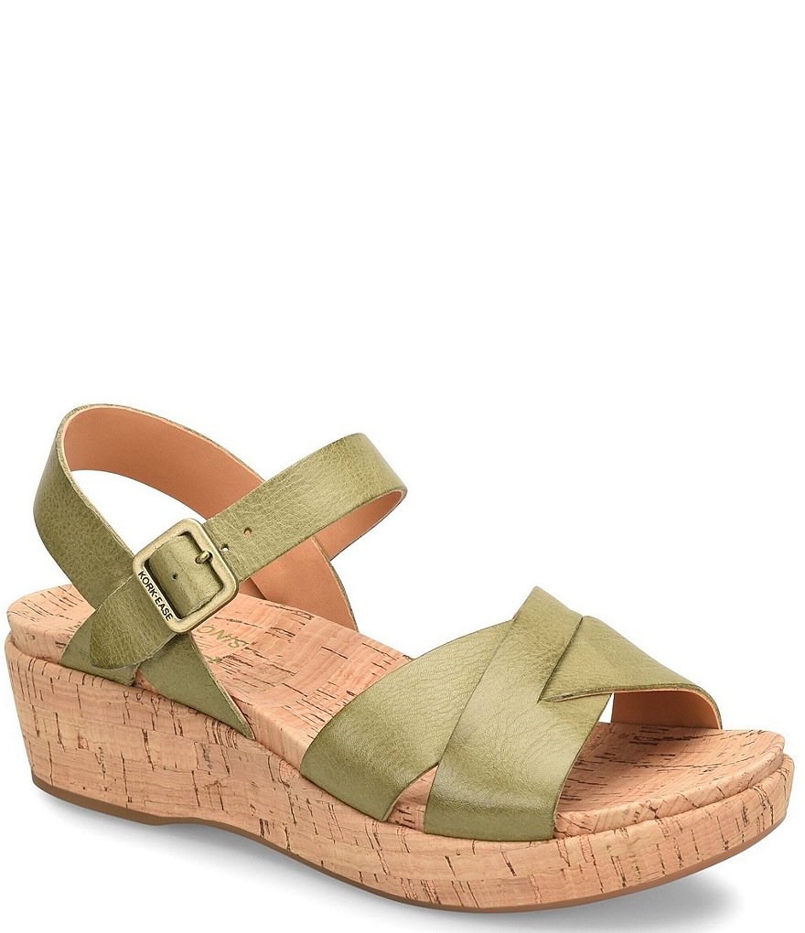 Kork-Ease Myrna 2.0 Leather Cork Platform Wedge Sandals