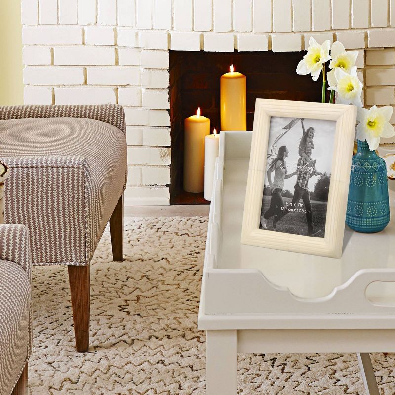 5" x 7" Round Bone Single Photo Frame - Stonebriar Collection