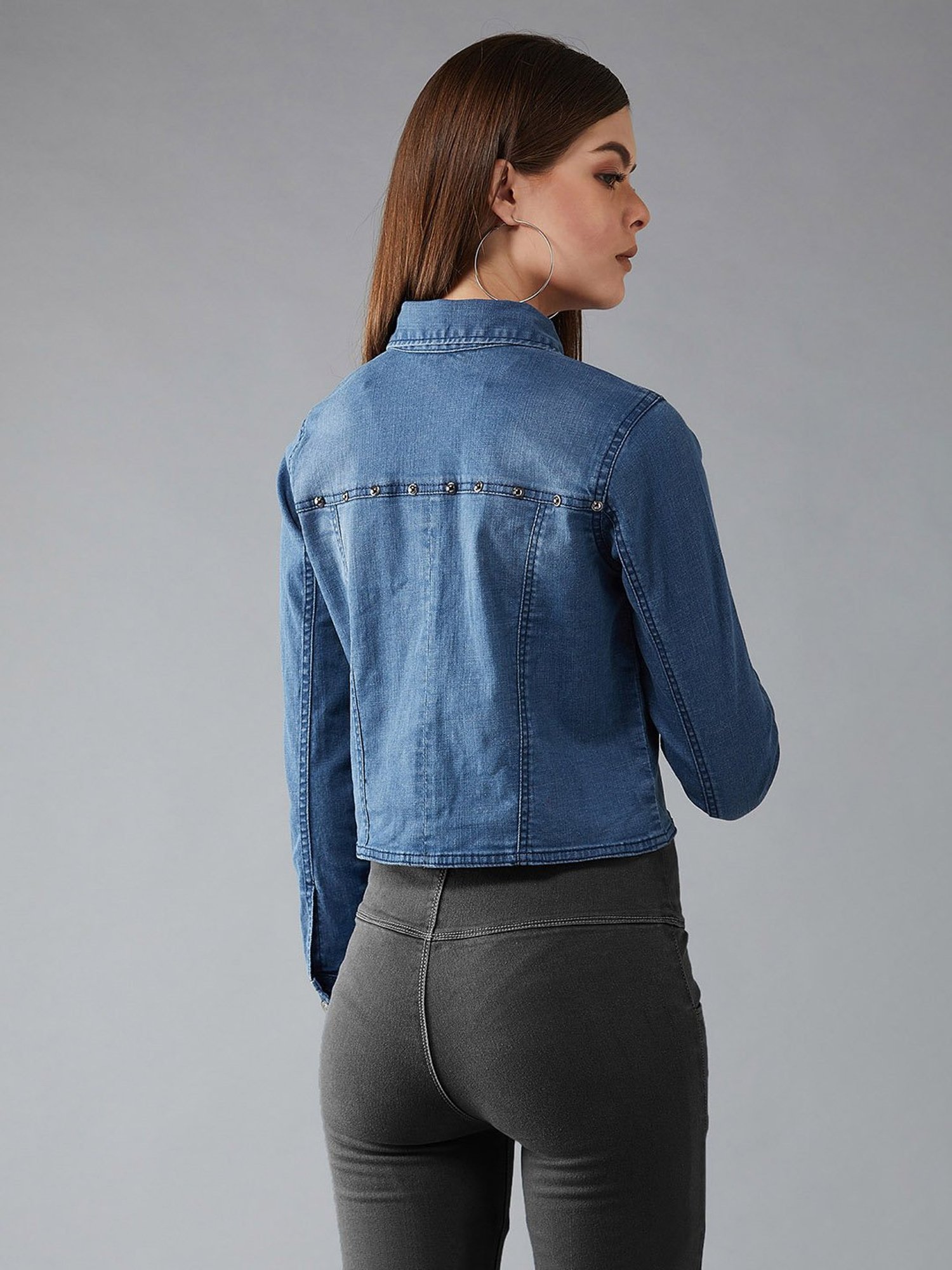 DOLCE CRUDO Navy Full Sleeves Jacket