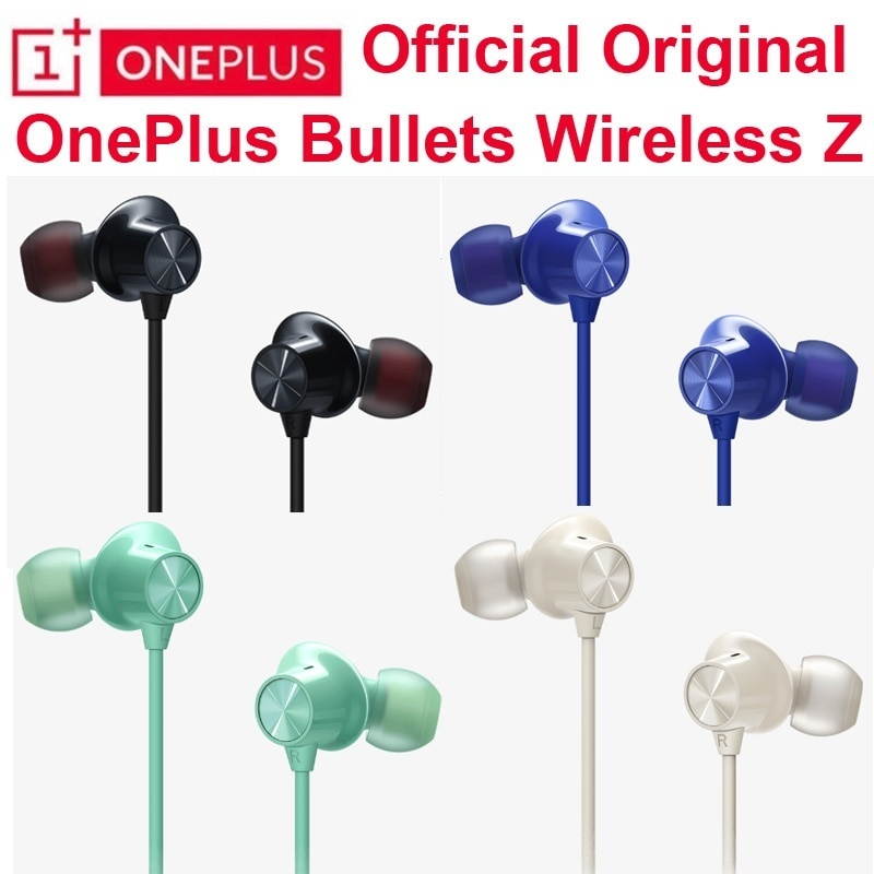 Original OnePlus Bullets Wireless Z Bluetooth 5.0 Earphones 110ms Quick Pair AAC Dynamic Magnetic Control For Smart Cell Phone (Charge for 10 minutes, enjoy for 10 hours)