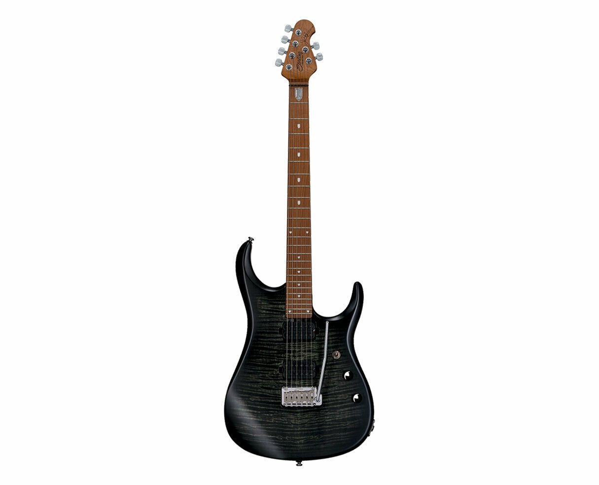 Sterling by Music Man JP15, Flame Maple Top, Trans Black Satin