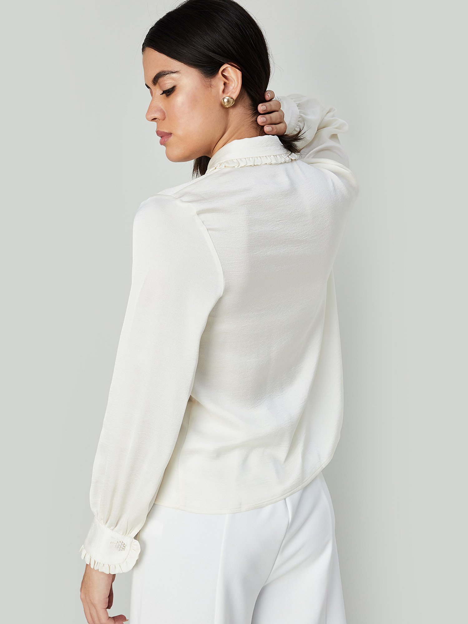 Code by Lifestyle Cream Regular Fit Top