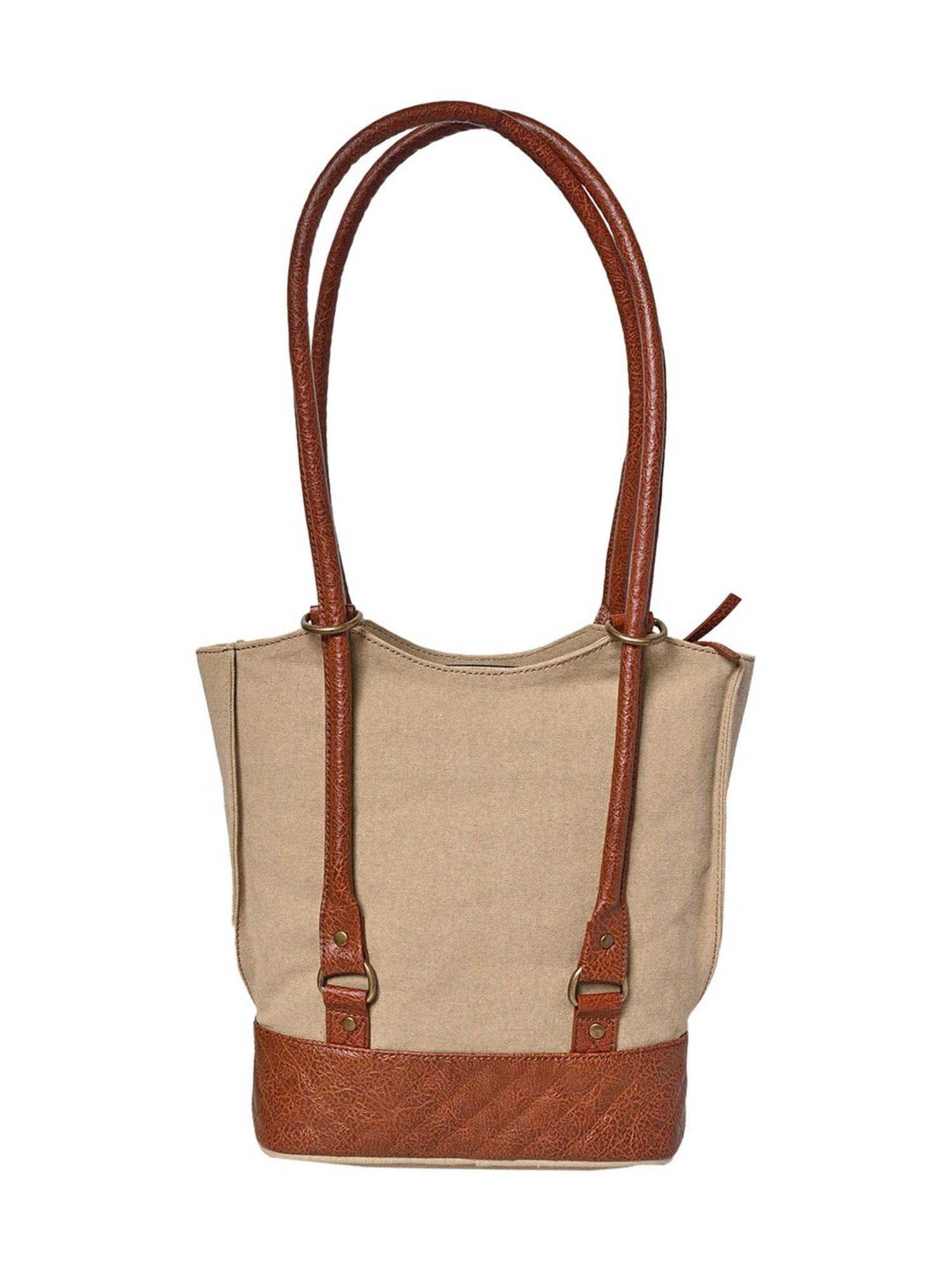 Mona B Beige Convertible Large Tote