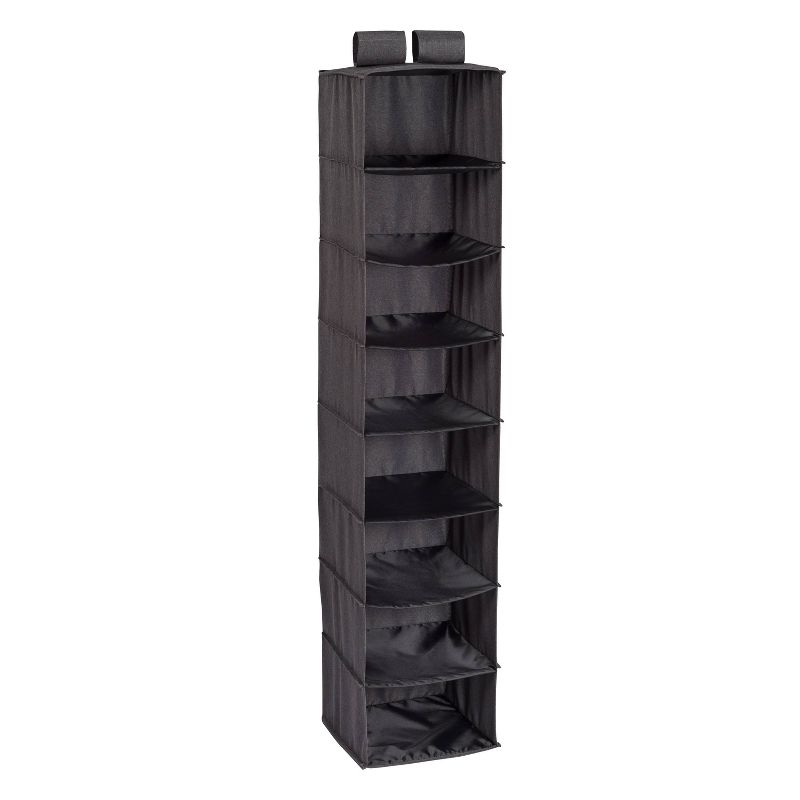 Honey-Can-Do 8 Shelf Hanging Soft Sided Organizer Canvas Gray