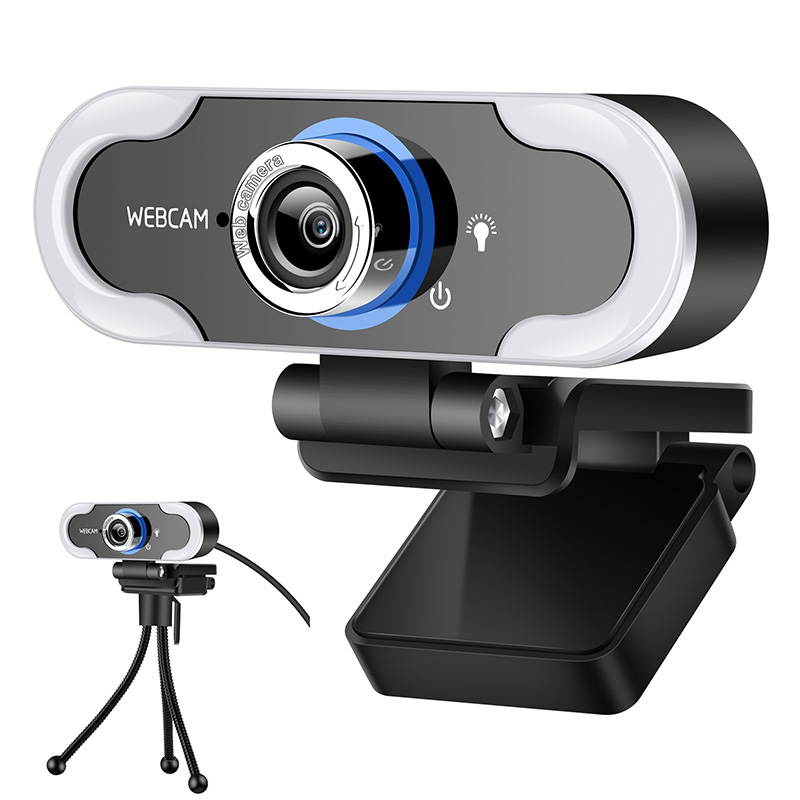 Hannord Webcam 1080 HD Live Streaming Webcam with Light Stereo Microphone, Video Web Camera for Online Class/Zoom Meeting/Skype Calls/Facetime, PC/Mac/Laptop/Desktop