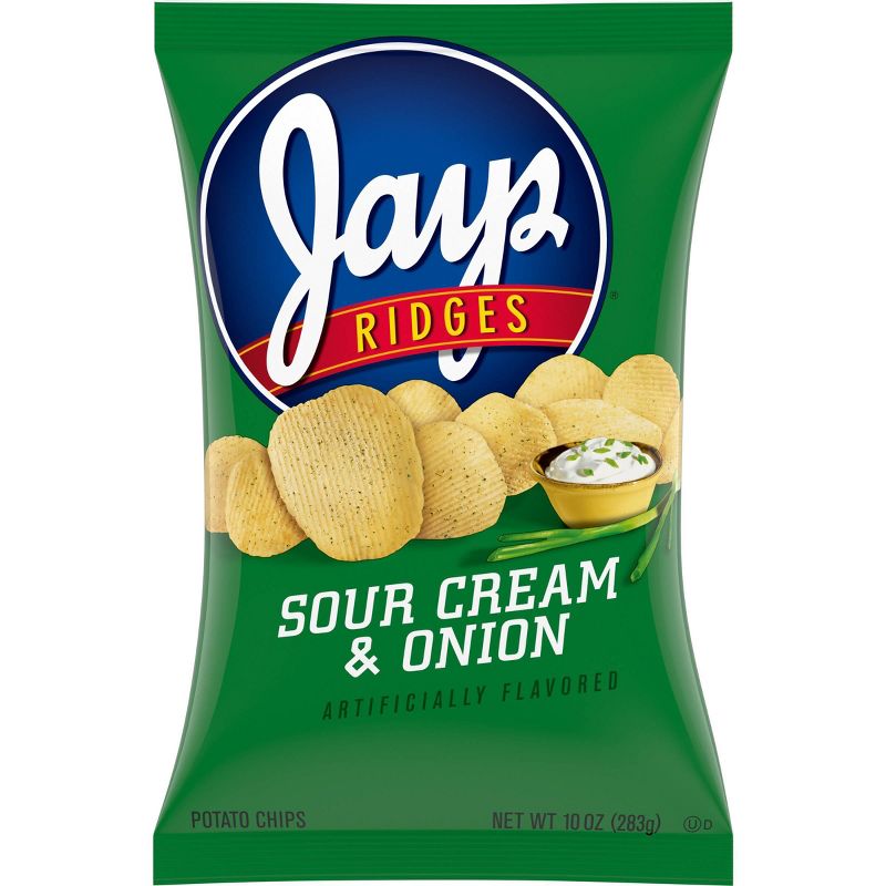 Jays Chips Ridges Sour Cream & Onion Potato Chips - 10oz