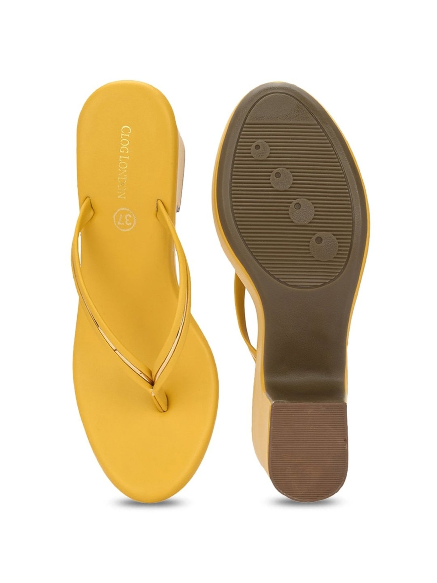 Clog London Women's Yellow Thong Sandals