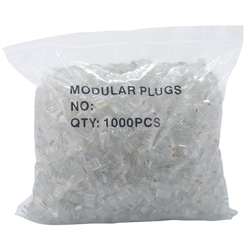 1000pcs RJ45 Modular Plug CAT5E Network Cable Connector Plug 8P8C
