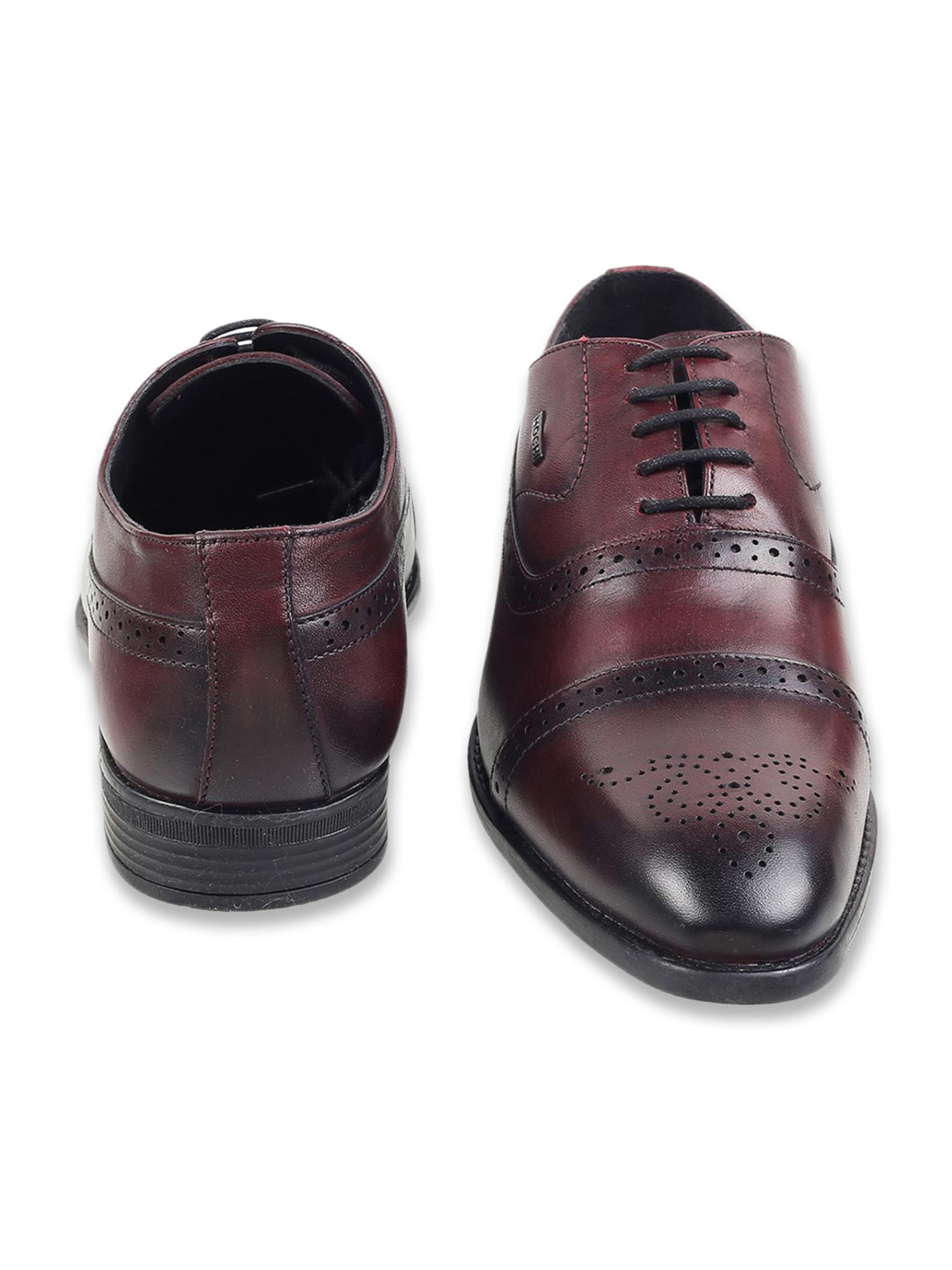 Mochi Men's Wine Oxford Shoes