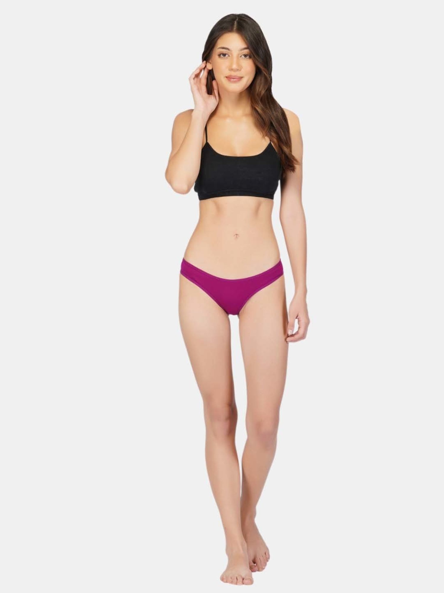 Bleeding Heart Red & Purple Thongs - Pack Of 2