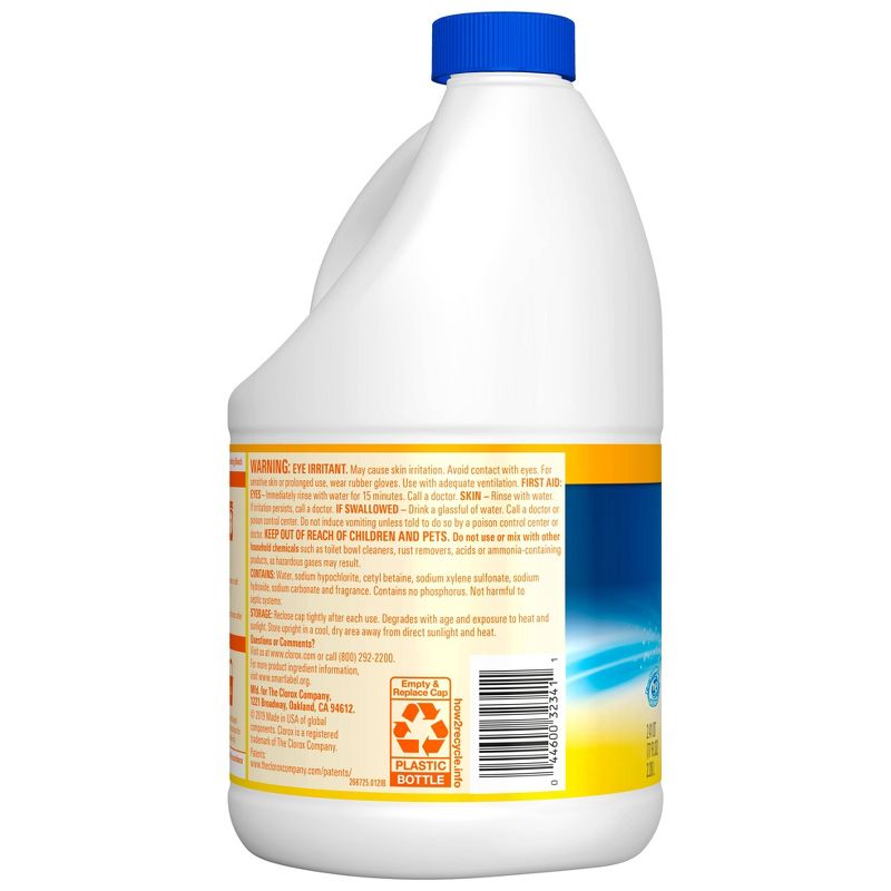 Clorox Splash-Less Liquid Bleach - Crisp Lemon - 77oz