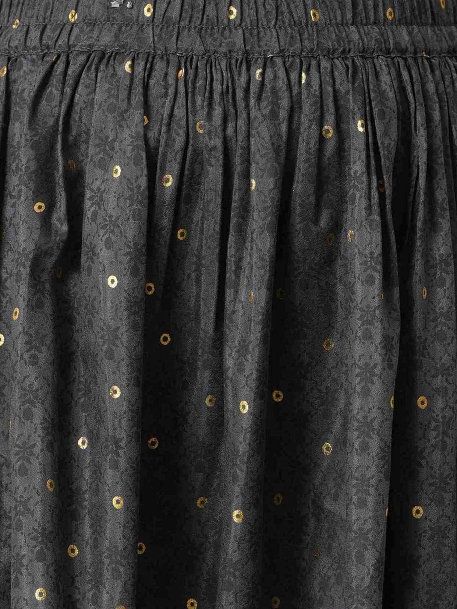 Aurelia Kids Red & Grey Floral Print Kurta Set