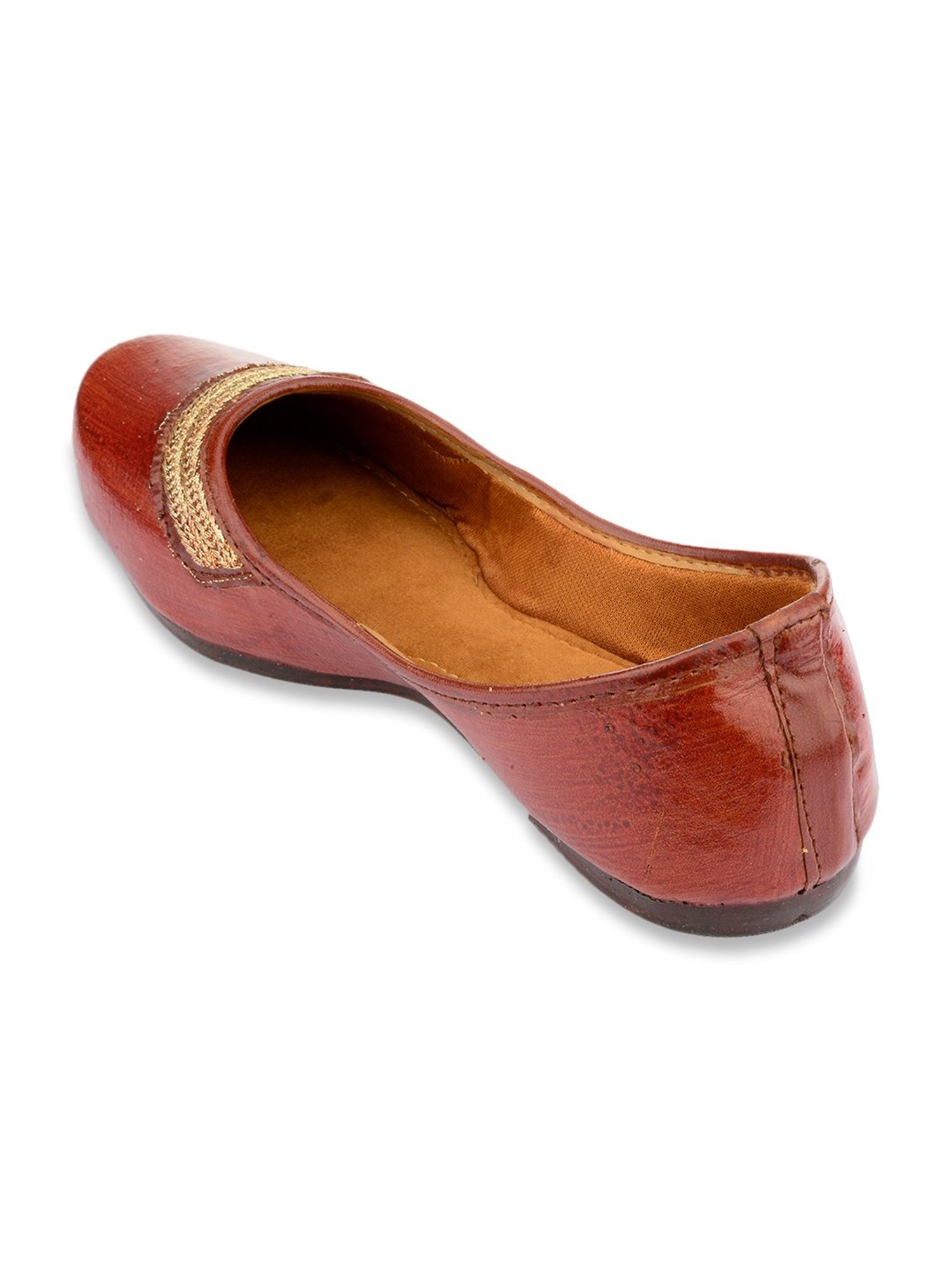 Desi Colour Women's Tan Ethnic Juttis