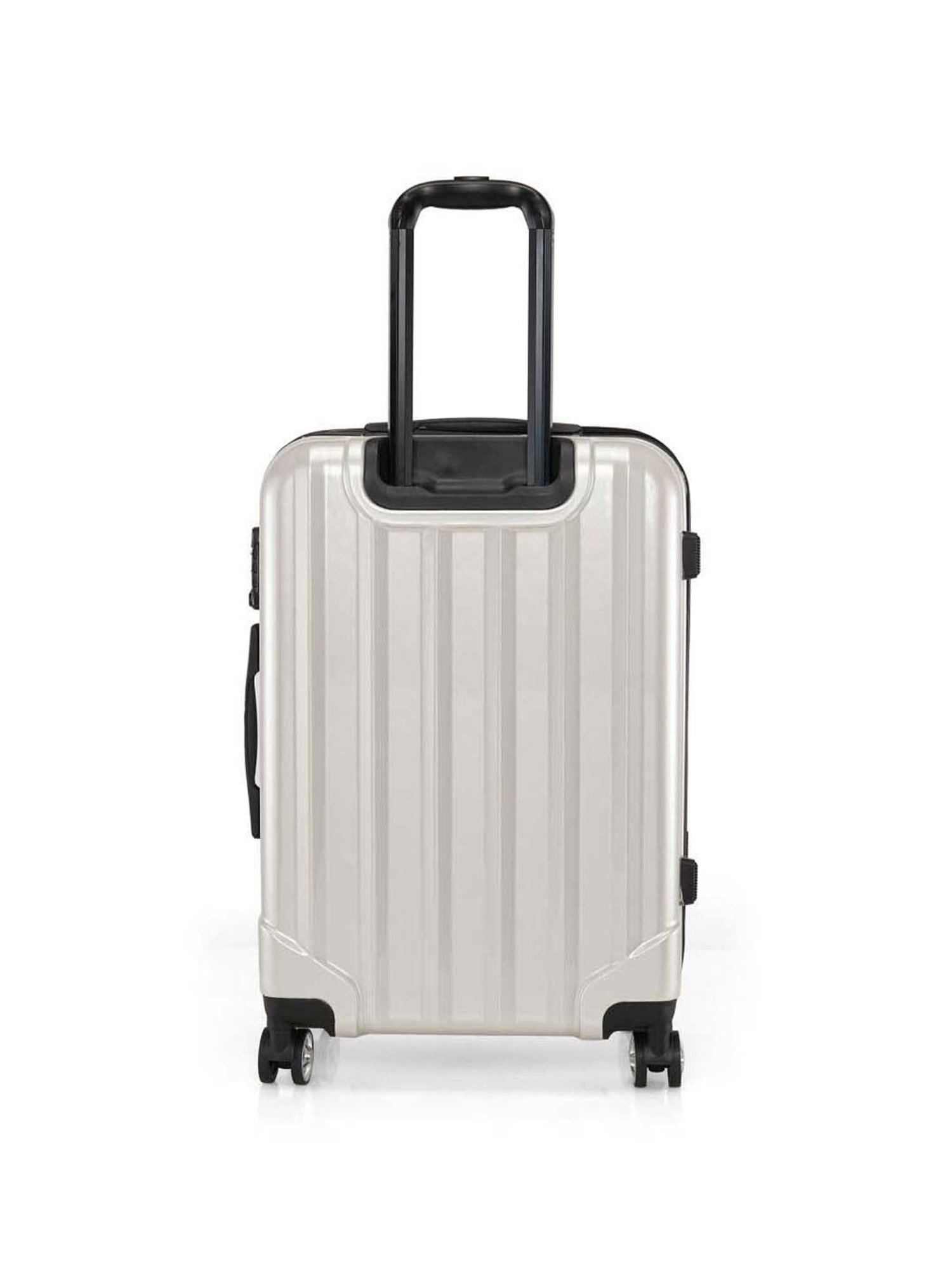 Swiss Brand Baden Silver Medium Hard Trolley Bag - 24 cm
