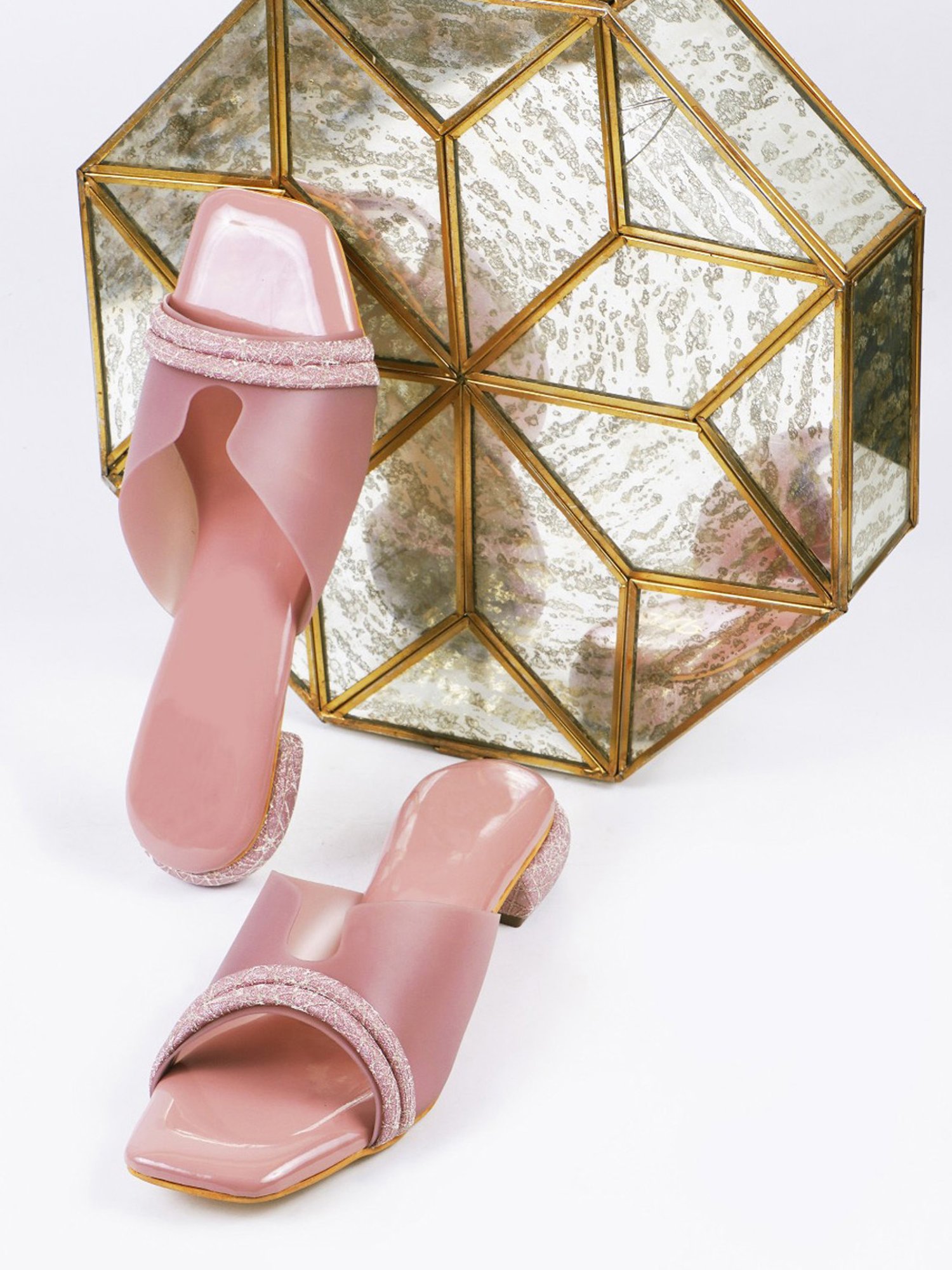 The White Pole Women's Pink Casual Sandals