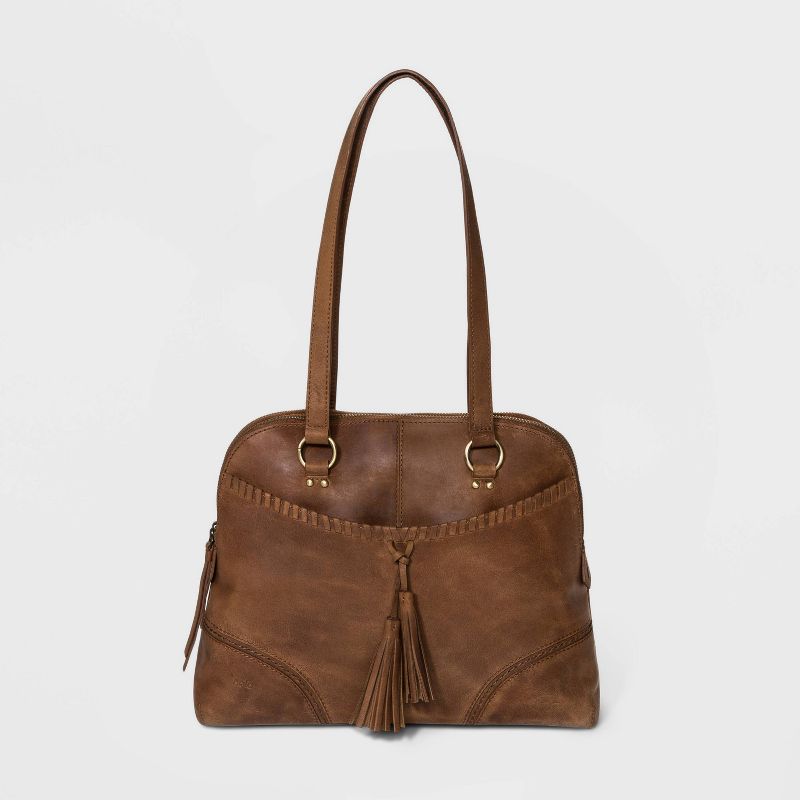 Favore Tan Solid Medium Satchels