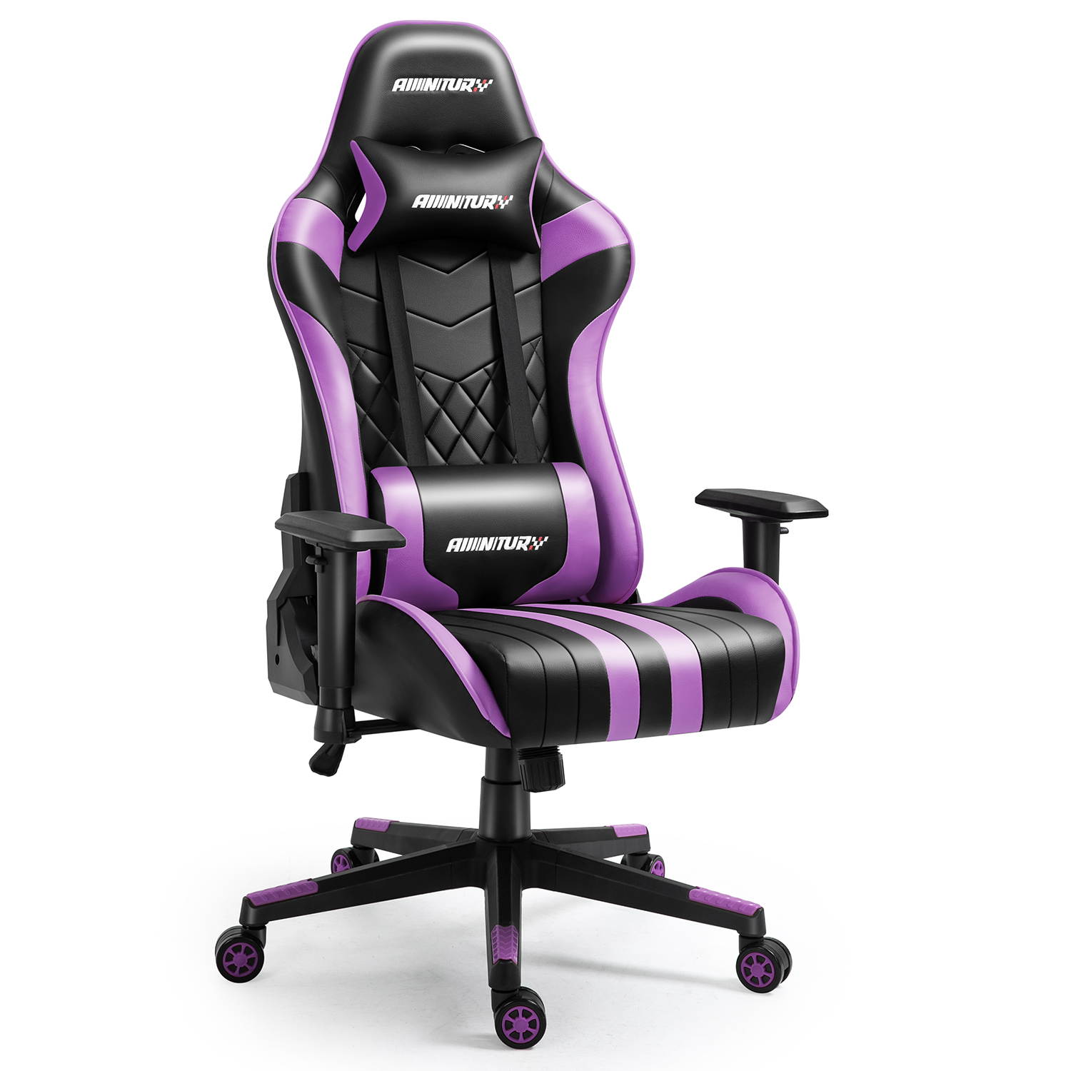 AMINITURE Gaming Chair Racing Style Ergonomic Computer Games Chairs Adjustable Armrest High Back PC Office Desk Chair Swivel Task Chair